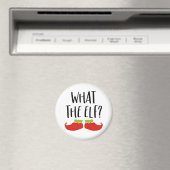 Was der Elf Funny Christmas Elf Weihnachtsmann Magnet (In Situ (Geschirrspüler))