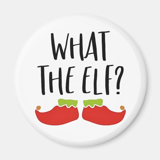 Was der Elf Funny Christmas Elf Weihnachtsmann Magnet (Vorne)