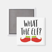 Was der Elf Funny Christmas Elf Weihnachtsmann Magnet (Vorderseite/Rückseite)