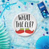 Was der Elf Funny Christmas Elf Weihnachtsmann Pappteller (Party)