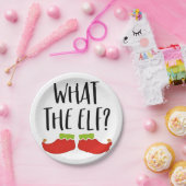 Was der Elf Funny Christmas Elf Weihnachtsmann Pappteller (Party)