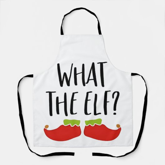 Was der Elf Funny Christmas Elf Weihnachtsmann Schürze (Vorderseite)