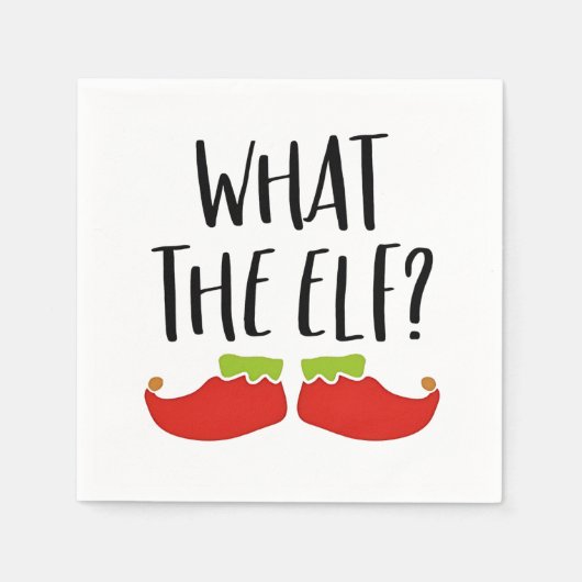 Was der Elf Funny Christmas Elf Weihnachtsmann Serviette (Vorderseite)
