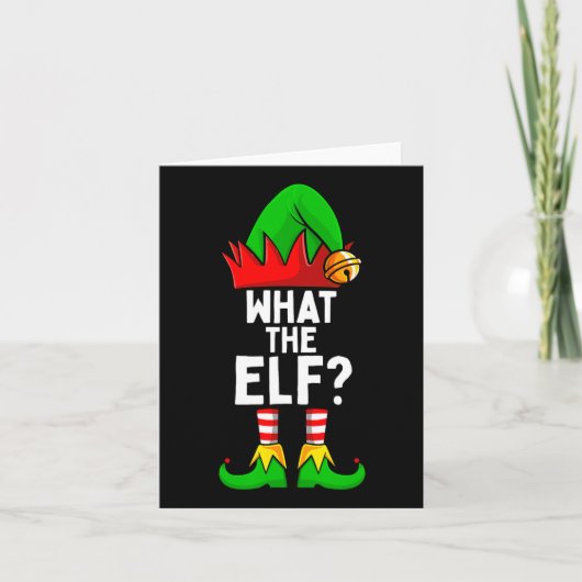 Was der Elf zu Weihnachten passt Karte (Vorderseite)