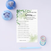 Was der Groom sagt Eukalyptus Greenerity Game Card Flyer (Einzeln)