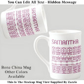 Was der Heck bearbeitbare versteckte Message 153PW Porzellantasse