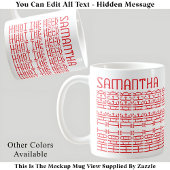 Was der Heck bearbeitbare versteckte Message 153RW Kaffeetasse