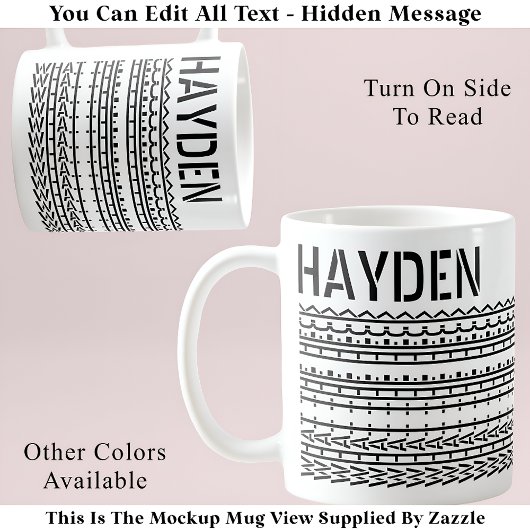 Was der Heck & Name verborgen Meldung 137BW Funny Kaffeetasse