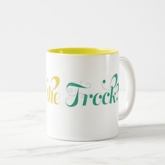 "Was der Kittel?" Kaffee-Tasse Zweifarbige Tasse (VorderseiteRechts)