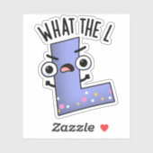 Was der L Funny Letter L Puff Aufkleber (Blatt)