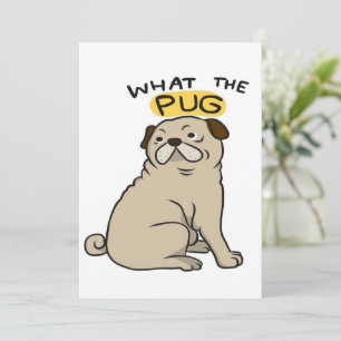 Was der Mops Niedliche Fett-Mops Feiertagskarte