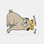 Was der Mops Niedliche Fett-Mops Fleecedecke (Vorderseite (Horizontal))