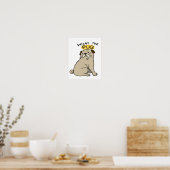 Was der Mops Niedliche Fett-Mops Poster (Küche)