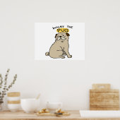Was der Mops Niedliche Fett-Mops Poster (Küche)