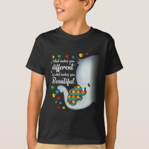 Was dich anders macht Elefant Autismus Mama Jungen T-Shirt