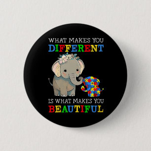 Was dich anders macht Elefant Mama Autismussensibe Button