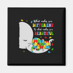 Was dich anders macht, ist ein schönes Elefant-Aut Magnet