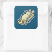 Was dich nicht umbringt, macht dich stärker quadratischer aufkleber (Tasche)