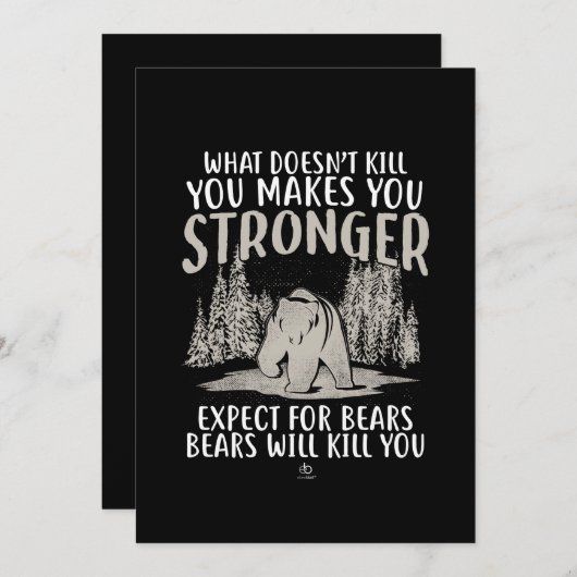 Was dich nicht umbringt, macht dich stärker zum Bä Dankeskarte (Vorne/Hinten)