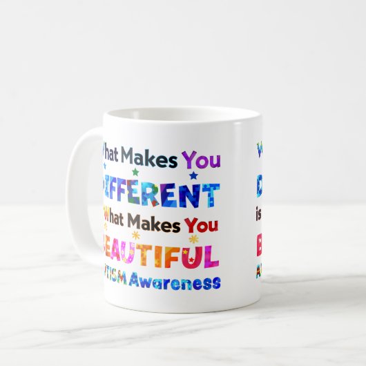 Was dich unterscheidet, ist wunderbar kaffeetasse (Vorderseite Links)