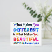 Was dich unterscheidet, ist wunderbar postkarte (Stehend Vorderseite)