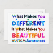 Was dich unterscheidet, ist wunderbar postkarte (Vorne/Hinten)