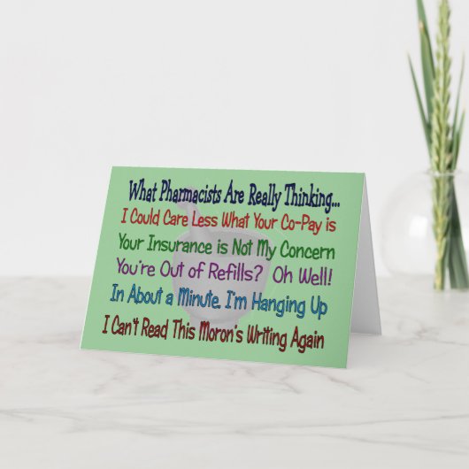 Was die Apotheker wirklich denken Karte (Vorderseite)