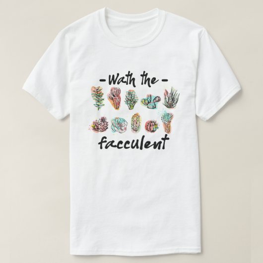 Was die Cactus succulents Pflanze T-Shirt (Design vorne)
