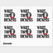 Was die Dickens (Red Bow) Quadratischer Aufkleber (Blatt)