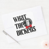 Was die Dickens (Red Bow) Quadratischer Aufkleber (Umschlag)