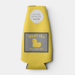 Was die Duck Birthday Funny Yellow Flaschenkühler