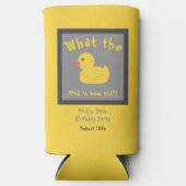 Was die Duck Birthday Funny Yellow Selters Dosenkühler (Vorderseite)