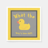 Was die Duck Birthday Funny Yellow Serviette (Vorderseite)