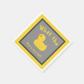 Was die Duck Birthday Funny Yellow Serviette (Ecke)