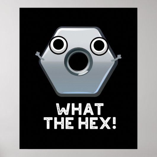 Was die hex-lustige Hexagon-Form macht dunkle BG Poster (Vorne)