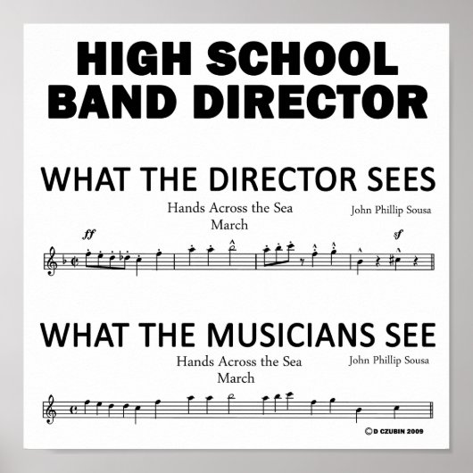 Was die High School Band sieht Poster (Vorne)