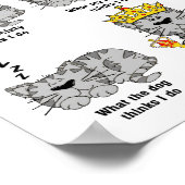 Was die Katze für lustig hält Poster (Ecke)