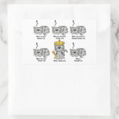 Was die Katze für lustig hält Rechteckiger Aufkleber (Tasche)