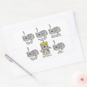 Was die Katze für lustig hält Rechteckiger Aufkleber (Umschlag)