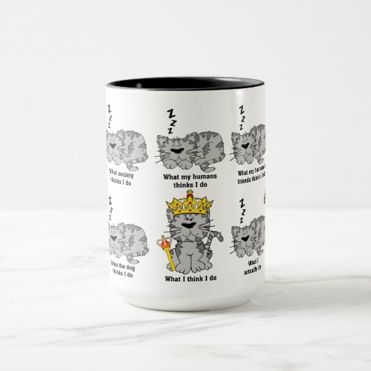 Was die Katze für lustig hält Tasse (Zentrum)