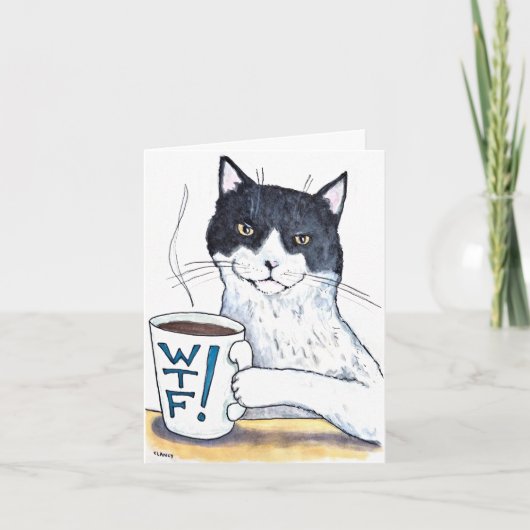 Was die Katze Karte (Vorderseite)