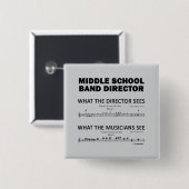 Was die Middle School Band sieht Button (Vorne & Hinten)