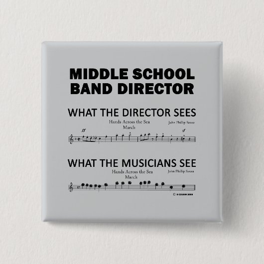 Was die Middle School Band sieht Button (Vorderseite)