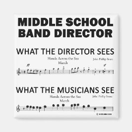 Was die Middle School Band sieht Magnet