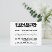 Was die Middle School Band sieht Postkarte (Stehend Vorderseite)