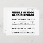 Was die Middle School Band sieht Postkarte (Vorne/Hinten)