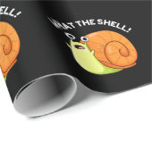 Was die Muschel Funny Snail Puff Dark BG Geschenkpapier (Rolleneckpunkt)