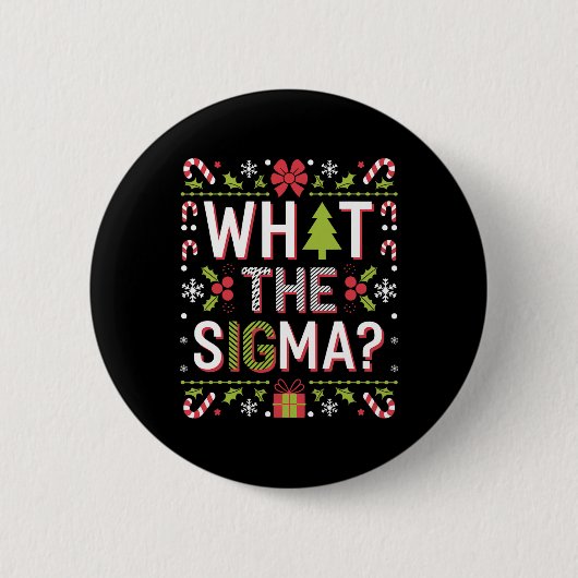 Was die Sigma Funny Santa Clause Gen Alpha X-mas Button (Vorderseite)