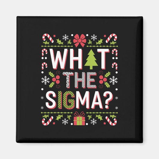 Was die Sigma Funny Santa Clause Gen Alpha X-mas Magnet (Vorne)