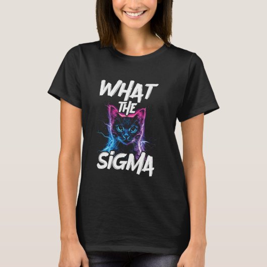 Was die Sigma-Katze T-Shirt (Vorderseite)